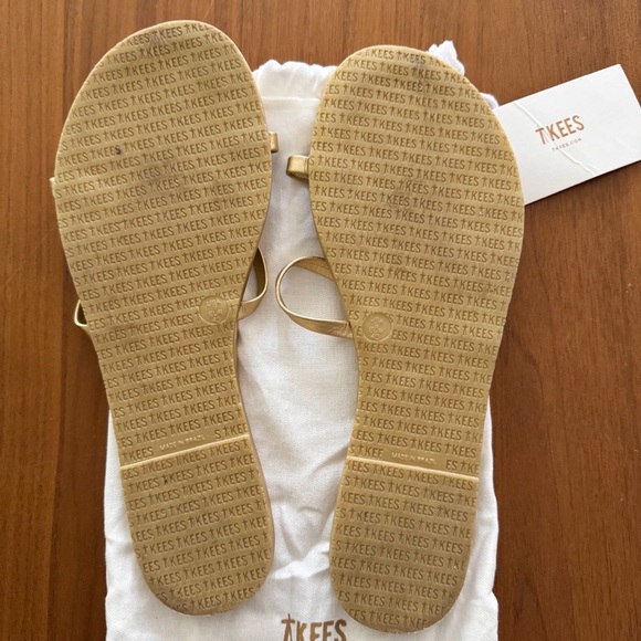 TKEES Women's Gold Sandals - Picture 3 of 3